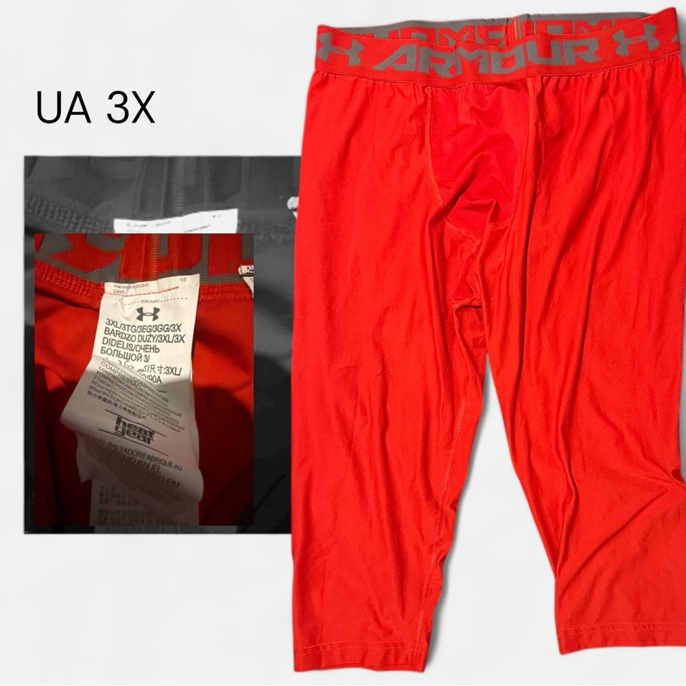 Under Armour Men’s 3/4 Length‎ Vibrant Red Leggings - Size 3X